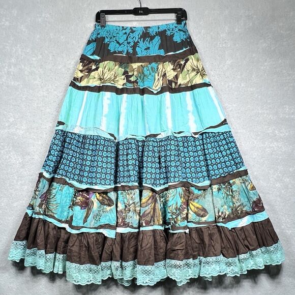 Alberto Makali Skirt Womens Size 10 Multicolored Gorgeous Floral Boho Maxi - Picture 7 of 10